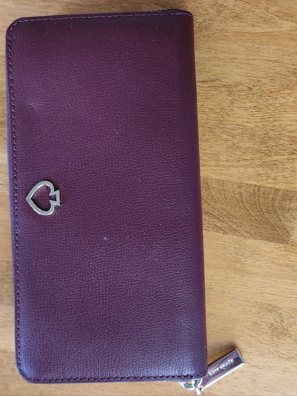 kate spade New York  Zip-Around Wallet In Cherrywood Burgundy